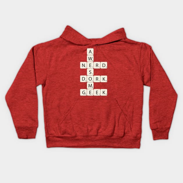 Awesome Scrabble Kids Hoodie by sophiedoodle